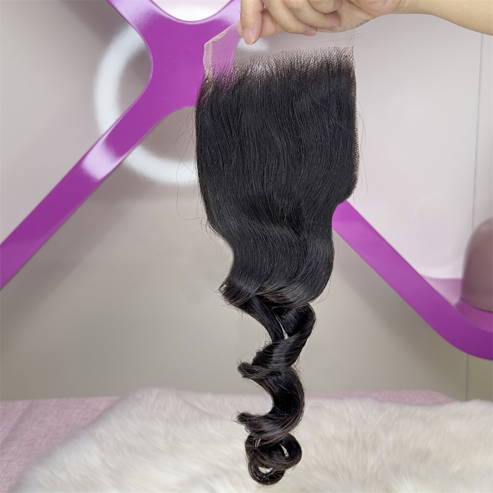 JP Hair 4x4 HD Lace Cloure Loose Wave 100% Human Hair Free Part