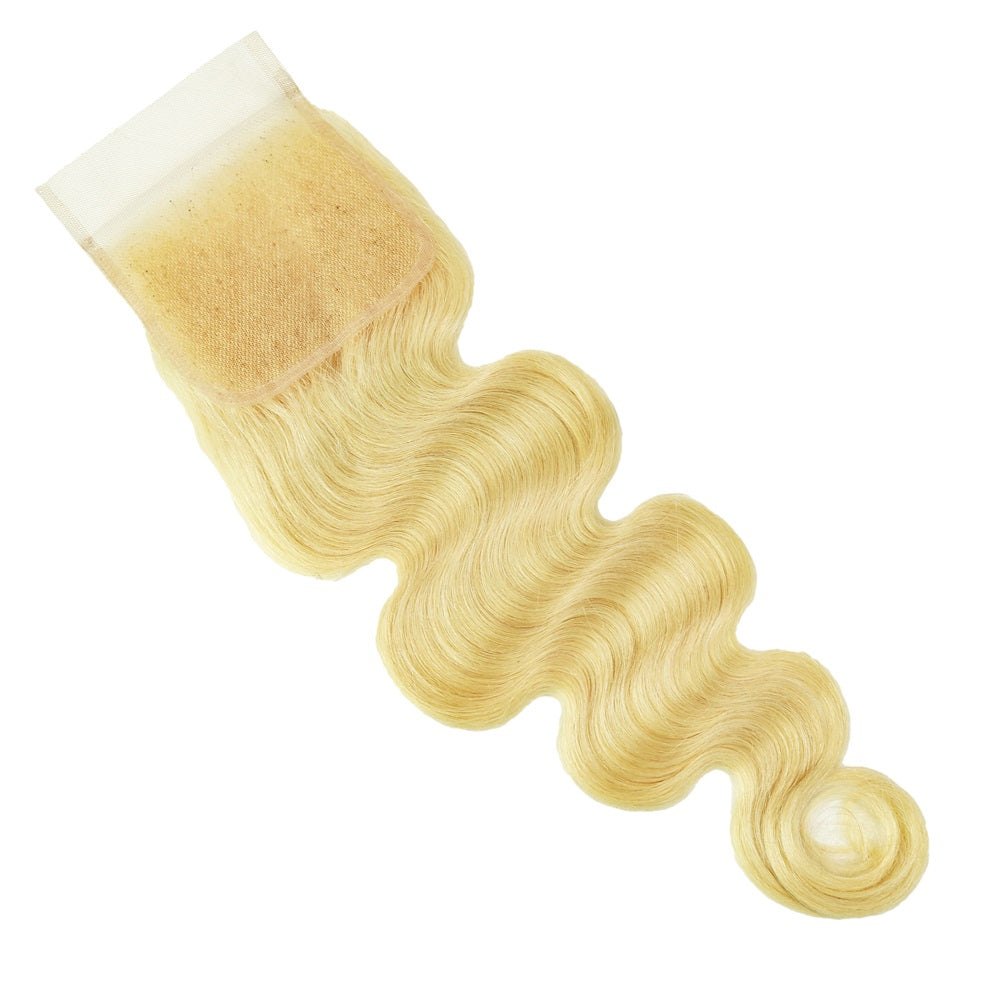 JP Hair #613 Blonde 4x4 Transparent Lace Cloure Body Wave