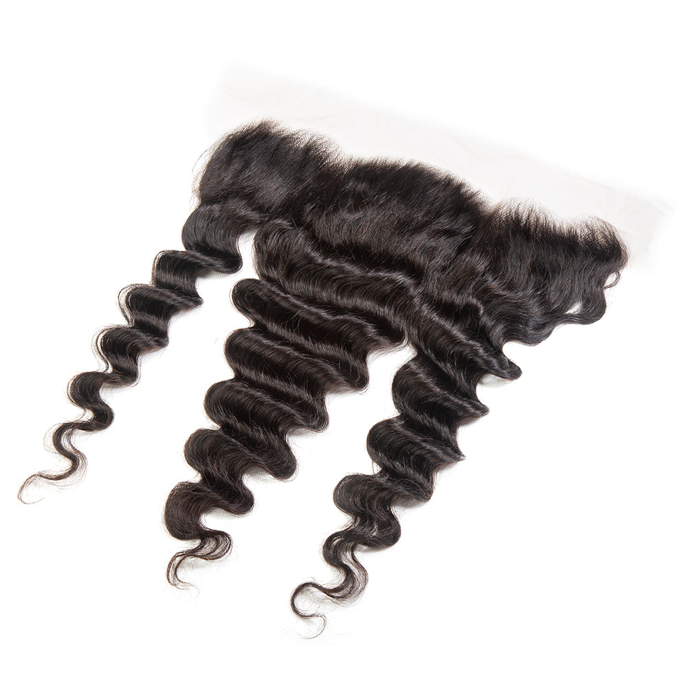 JP Hair 13x4 Transparent Lace Frontal Loose Deep Small Knots Preplucked Hairline