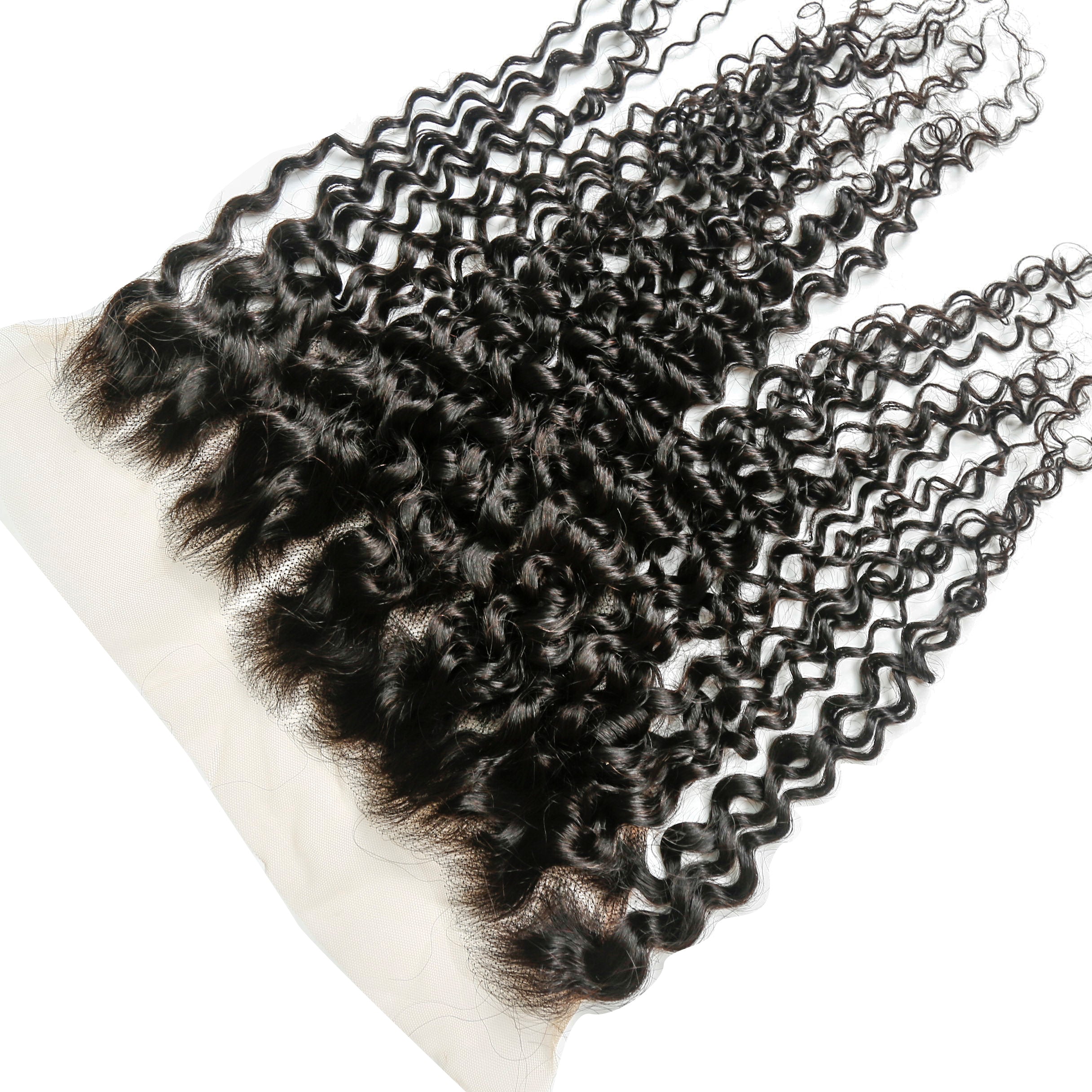 JP Hair 13x6 Transparent Lace Frontal Curly Small Knots Preplucked Hairline