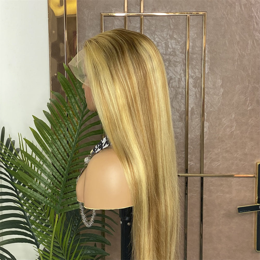 Highlight Honey Blonde Wig 30/613 13x4 Lace Front Wig Straight Lace Front Wig