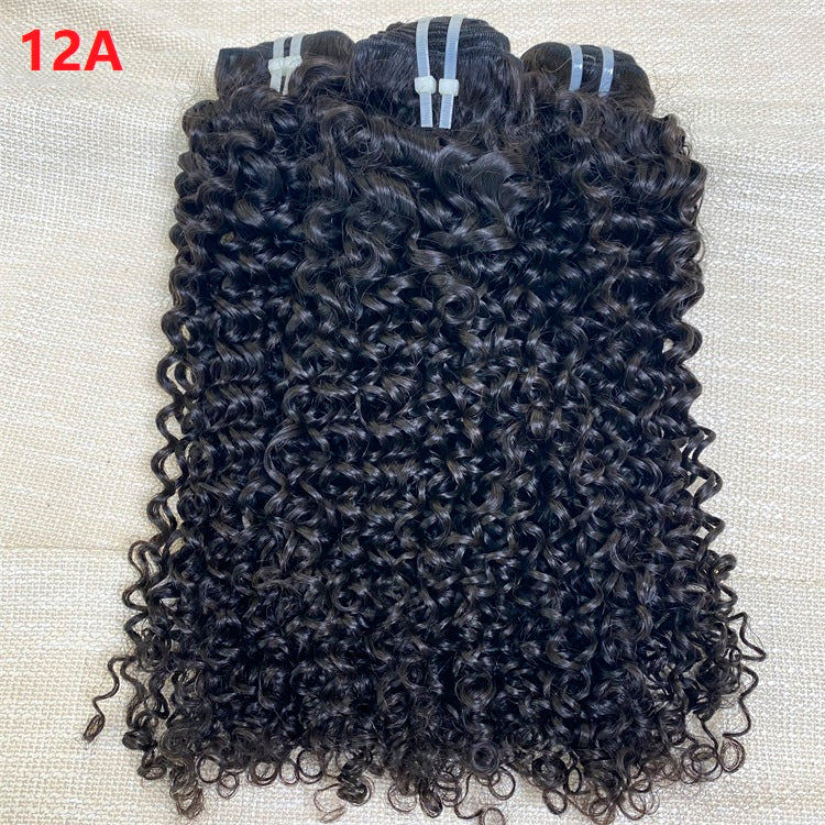 JP Hair 9A/10A12A Curly 6x6 HD Closure With 3 Deep Curly Bundles