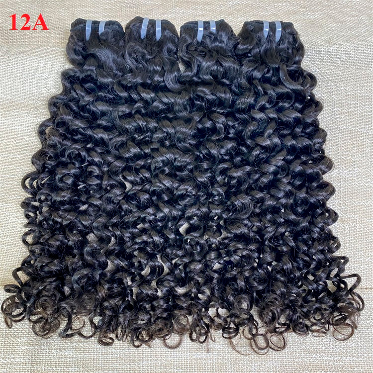 JP Hair 9A/10A/12A Jerry Curl 3 Bundles with 13x6 Frontal