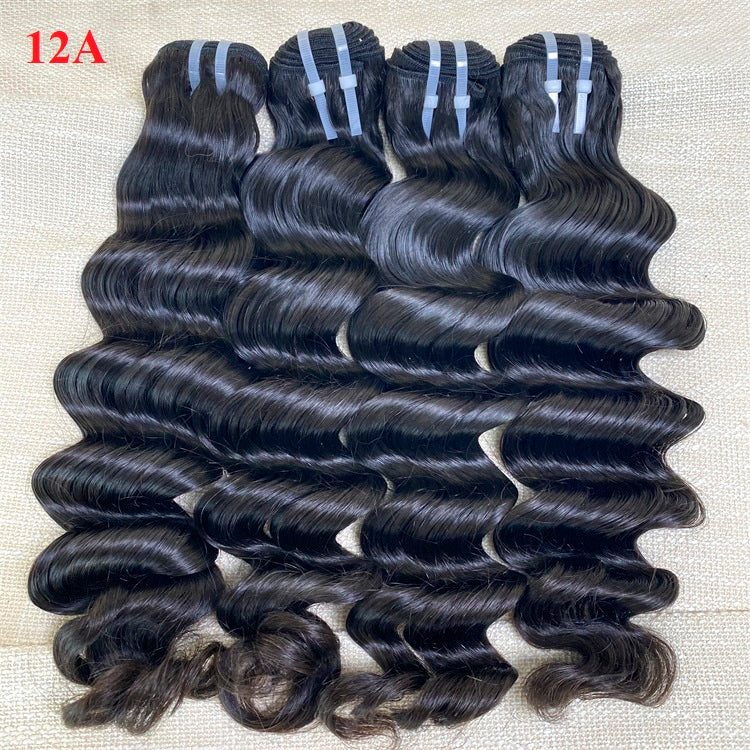 JP Hair 9A/10A12A 5x5 Lace Closure with 3 Bundles Loose Deep Virgin Human Hair Bundles