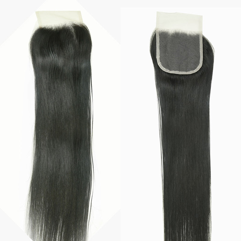 JP Hair 4x4 Transparent Lace Cloure Straight Small Knots 100% Human Hair