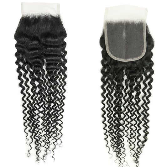 JP Hair 4x4 Transparent Lace Cloure Curly Deep Curly