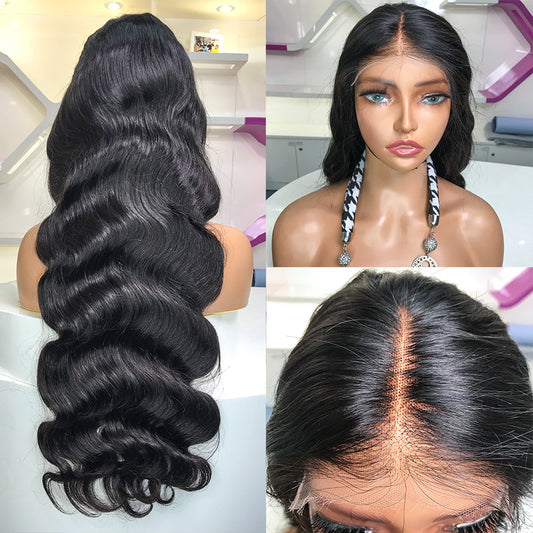 Glueless 5x5 HD Closure Wig Body Wave with Bleached Knots