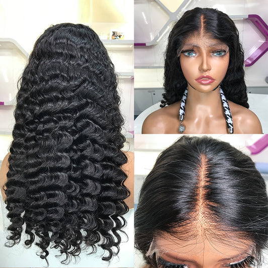 Glueless 5x5 HD Closure Wig Pineapple Wave with Bleached Knots