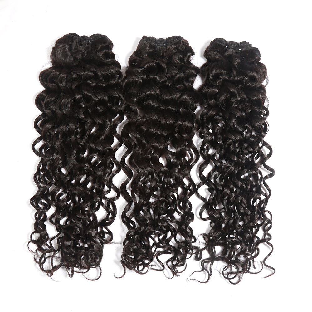 JP Hair 9A/10A/12A Jerry Curl 3 Bundles with 13x6 Frontal