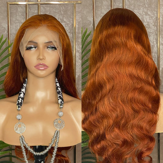 JP Hair Ginger #350 Human Hair Wig 13x4 Lace Front Wig Body Wave Hair Wig