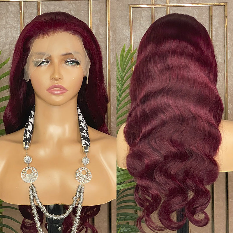 JP Hair 99J Wig Body Wave Lace Front Wig 13x4 Hair Wig With Baby Hair