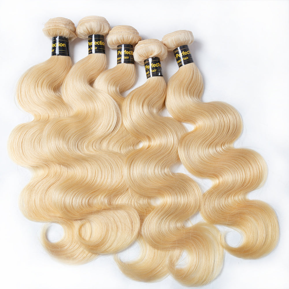 JP Hair 613 Blonde Body Wave Hair Bundles Weave 3 Bundles Human Hair Extensions