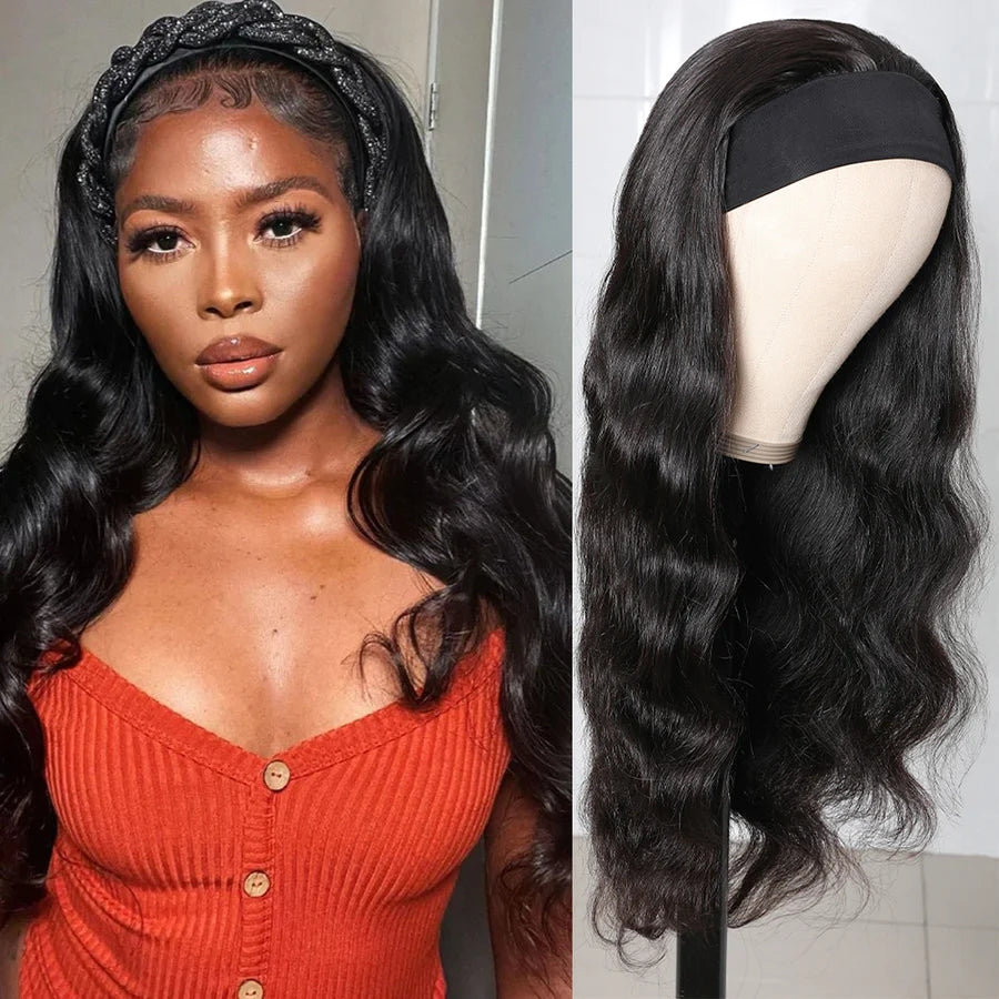 JP Hair 250% Density Glueless Body Wave Headband Wig Human Hair Wigs Virgin Hair Headband Wig