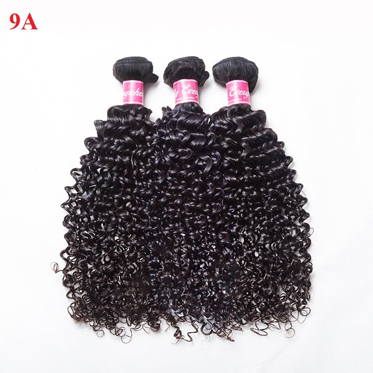 JP Hair 9A/10A12A Curly 6x6 HD Closure With 3 Deep Curly Bundles