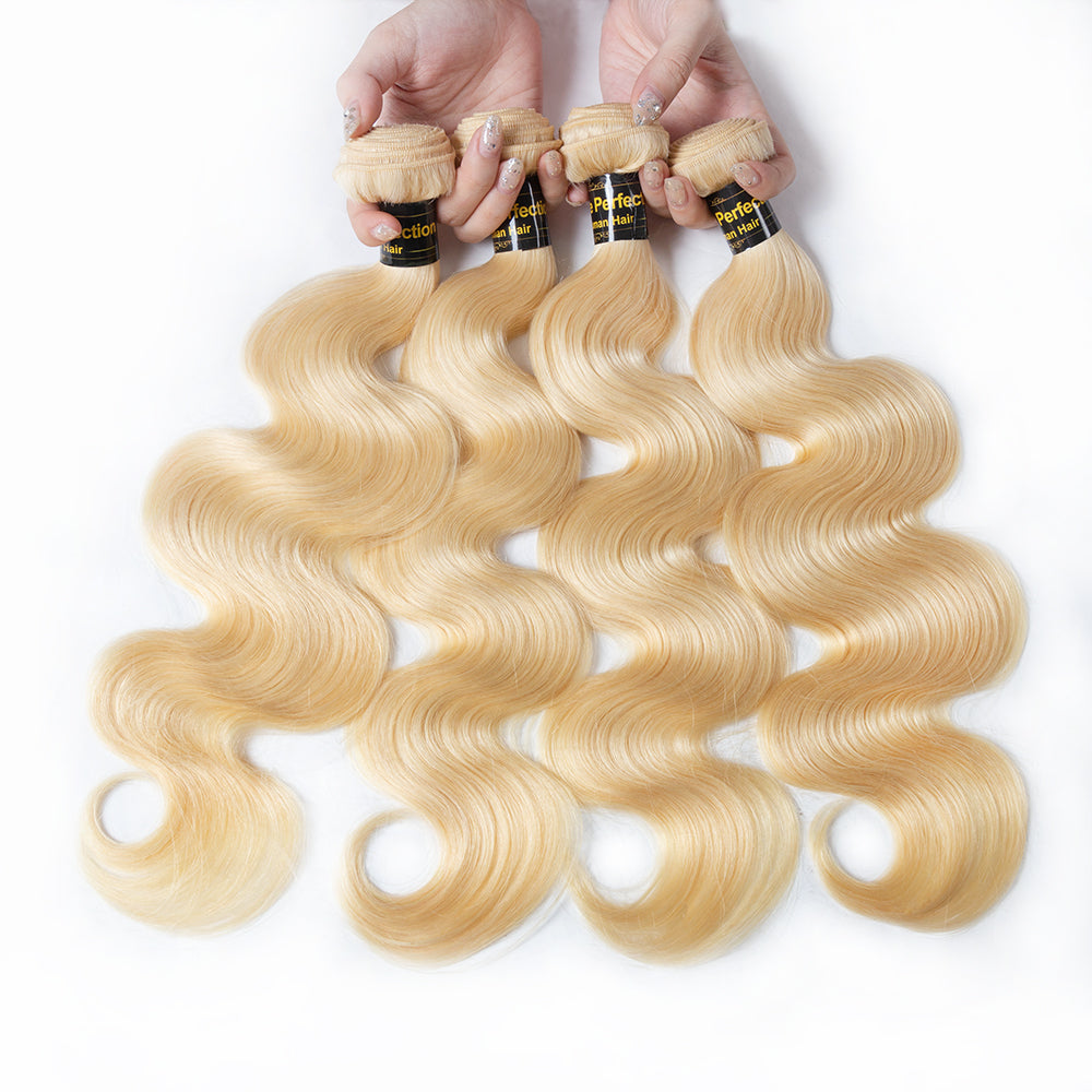 JP Hair 613 Blonde Body Wave Hair Bundles Weave 3 Bundles Human Hair Extensions