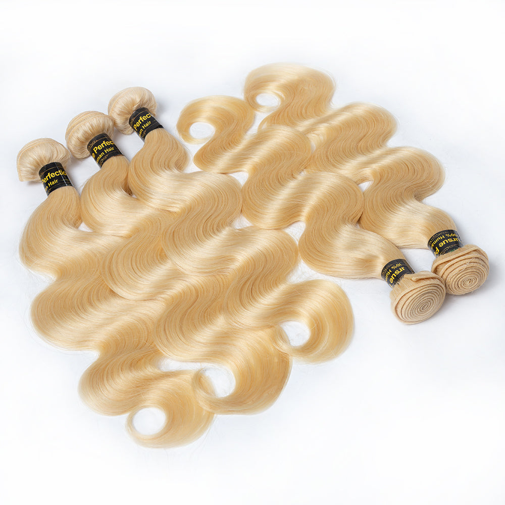 JP Hair 613 Blonde Body Wave Hair Bundles Weave 3 Bundles Human Hair Extensions