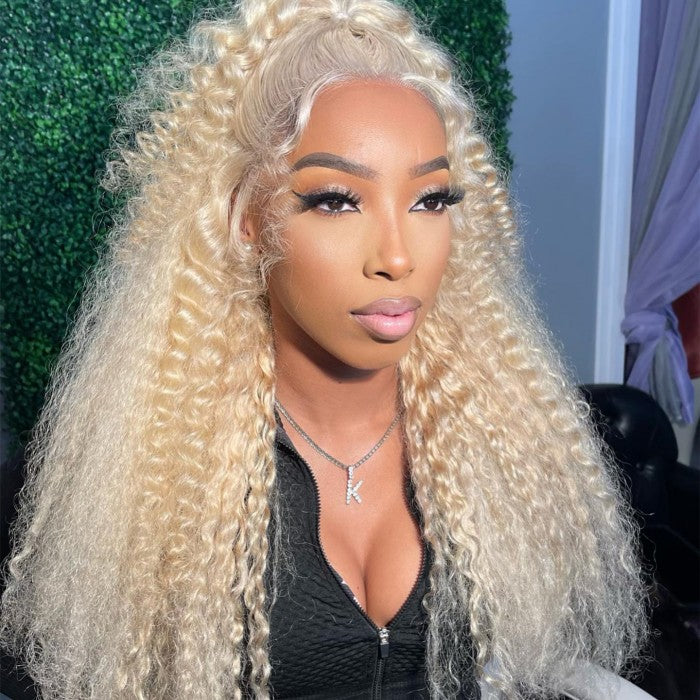 613 Blonde Deep Wave Wig 13x4 Lace Front Wig Lace Frontal Wig Pre Plucked