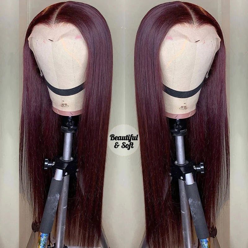 JP Hair 99J Wig Human Hair Wig 13x4 Lace Front Wig Straight Lace Frontal Wig