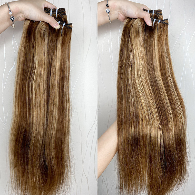 JP Hair 4/27 Highligted Straight Bundles Sunlight Color Piano Color Weaves