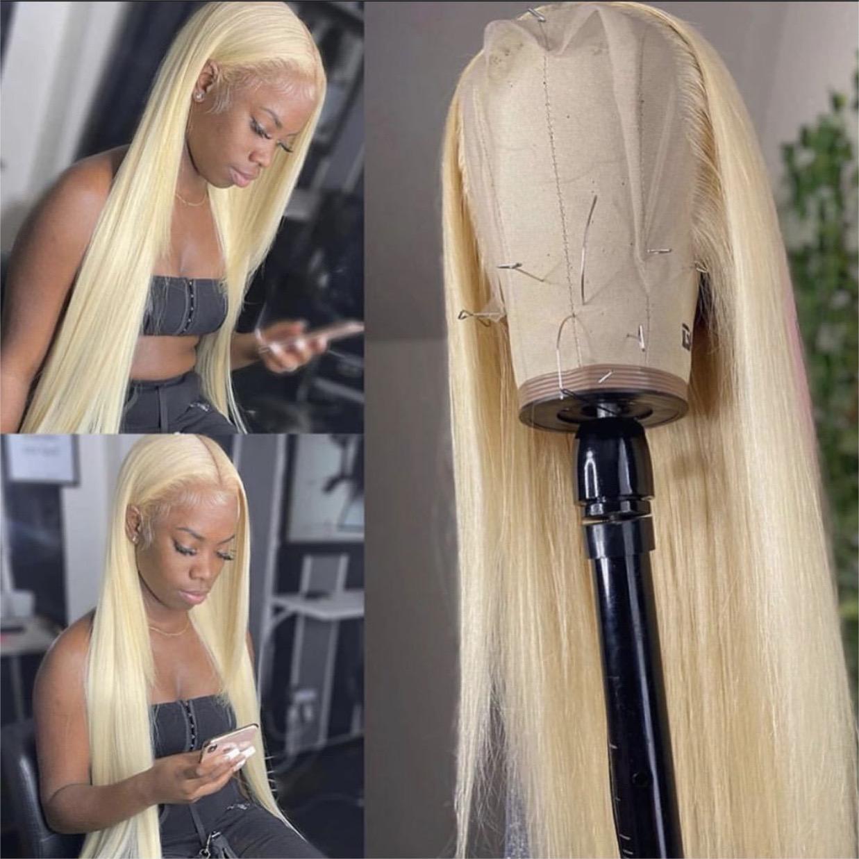 JP Hair 613 Blonde Lace Front Wig Straight Blonde Wig 13x4 Lace Frontal Wig 613 Human Hair Wig