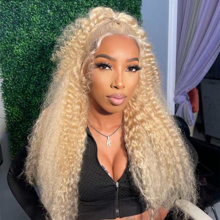 613 Blonde Deep Wave Wig 13x4 Lace Front Wig Lace Frontal Wig Pre Plucked