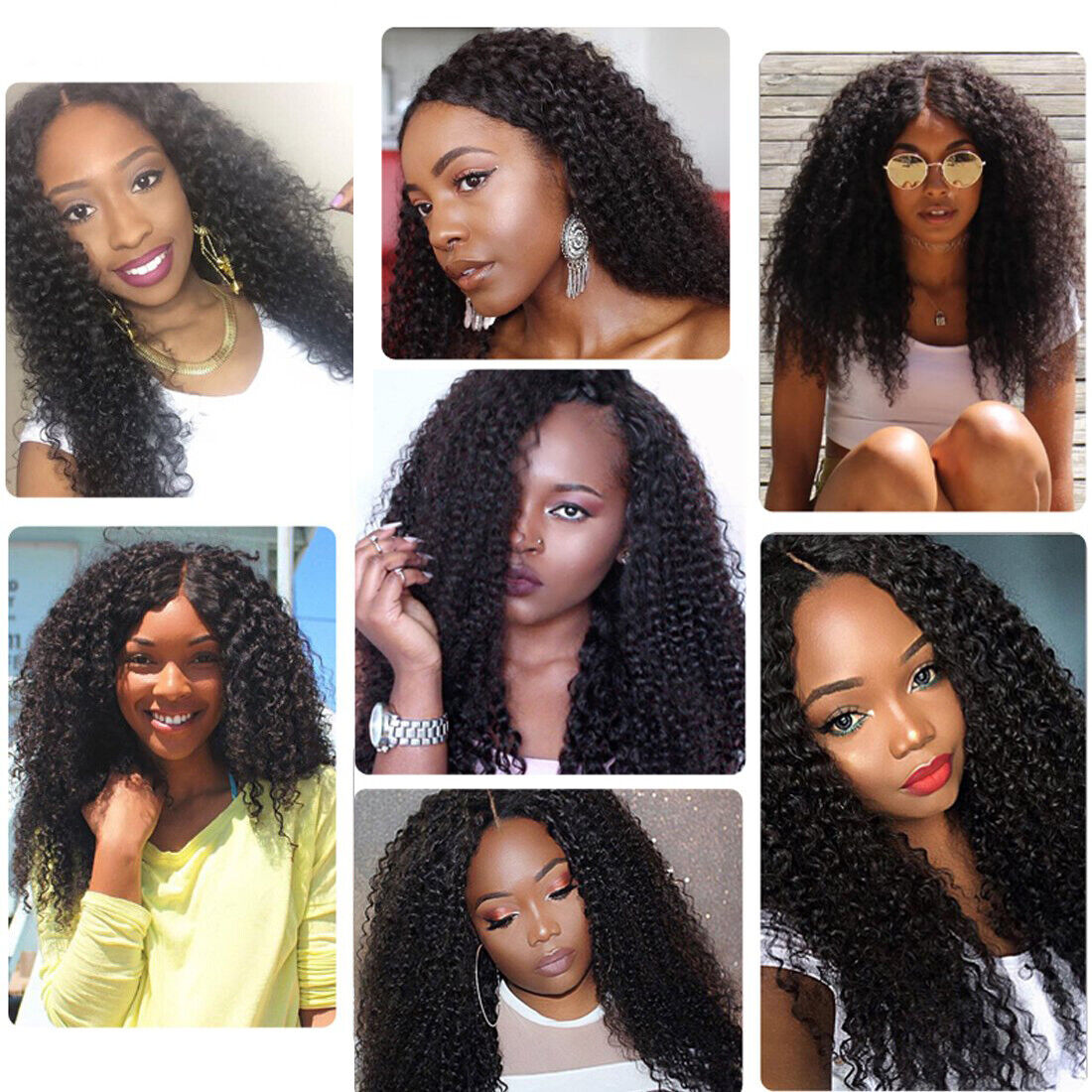 JP Hair  9A/10A/12A Curly 3 Bundles with 13x6 Frontal with Preplucked Hairline