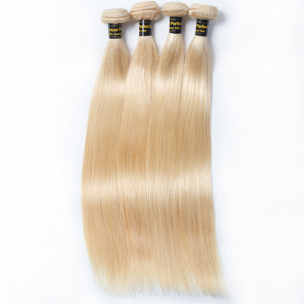 JP Hair 613 Blonde Straight Hair Bundles 3 Bundles Human Hair Weft