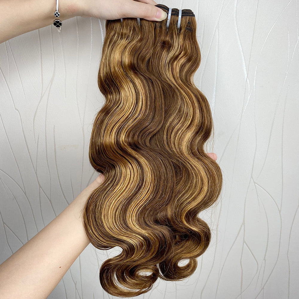 JP Hair 4/27 Highligted Body Wave Virgin Human Hair Extensions