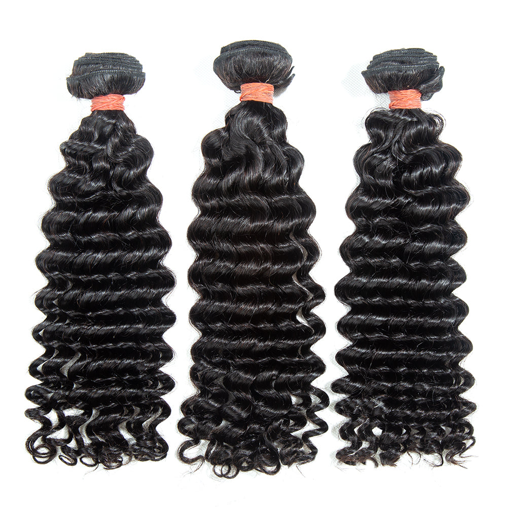 10A JP Hair Deep Wave Virgin Hair 3 Bundle Deals Natural Virgin Hair