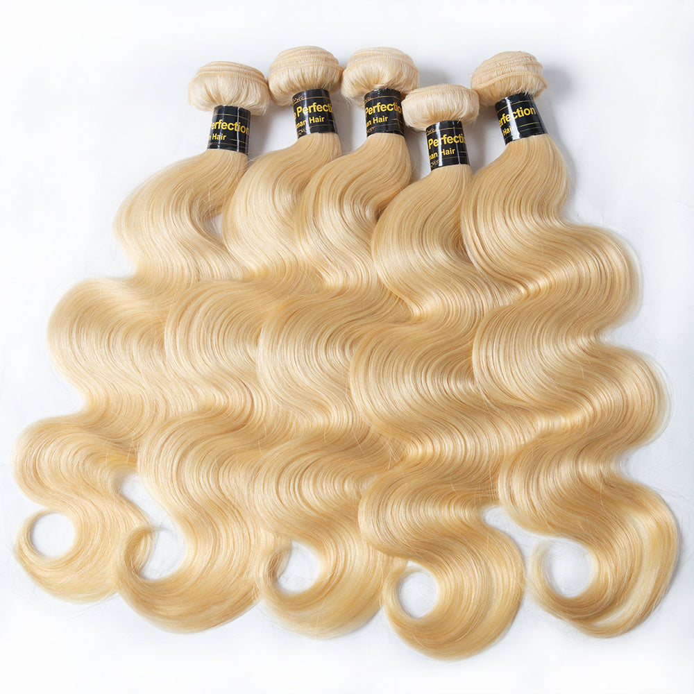 JP Hair 613 Blonde Body Wave Hair Bundles Weave 3 Bundles Human Hair Extensions