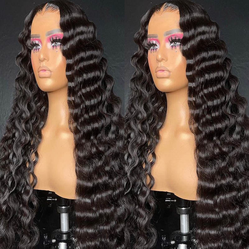 JP Hair 4x4/5x5/6x6 HD Lace Closure Wig Pineapple Wave Human Hair Wig Single Knot