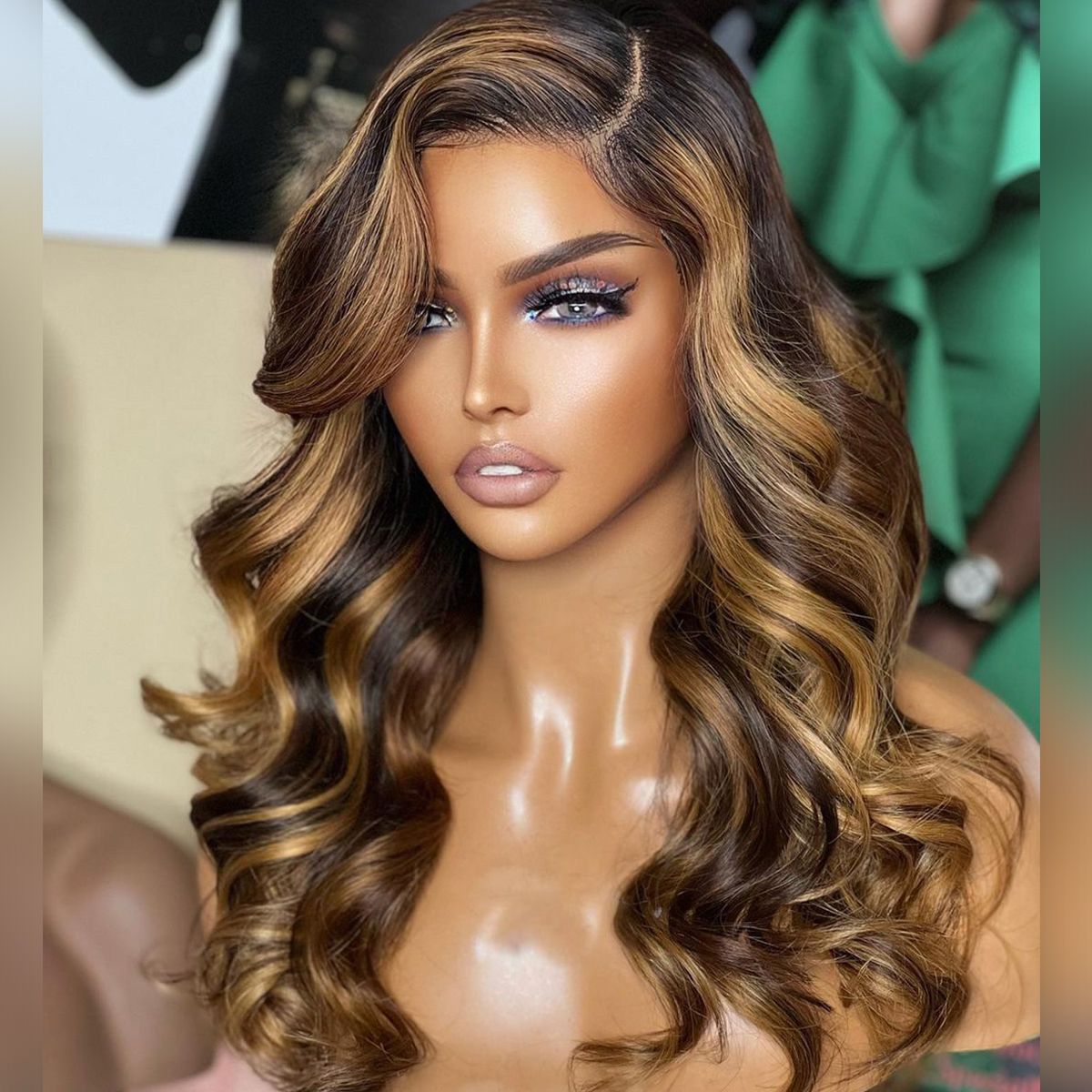 JP Hair Honey Blonde 4/27 Highlight Wig 13x4 Lace Front Wig Body Wave Human Hair Lace Wigs