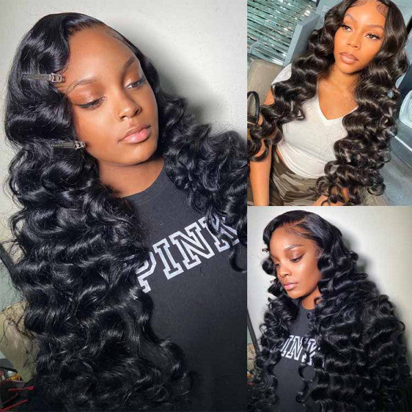 JP Hair 9A/10A/12A Loose Wave Hair Human Hair 3 Bundles With 4x4 Lace Closure