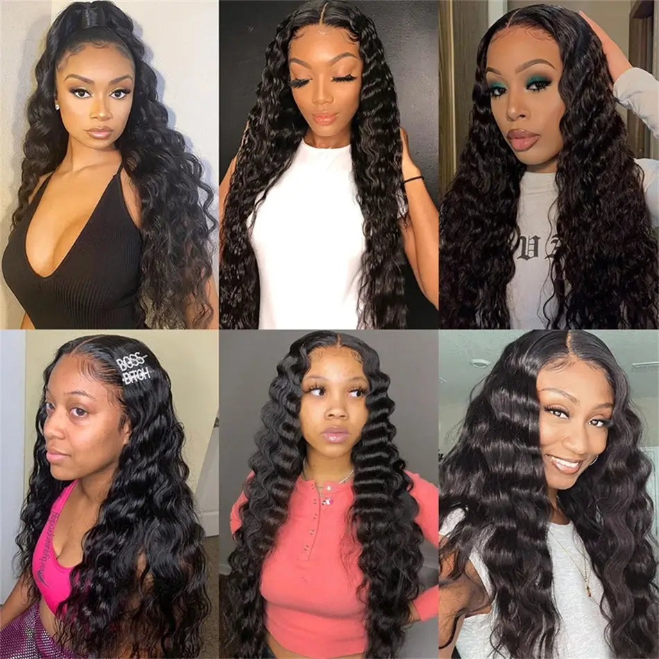 JP Hair 9A/10A12A Loose Deep 3 Bundles Human Hair With with 6x6 HD Closure