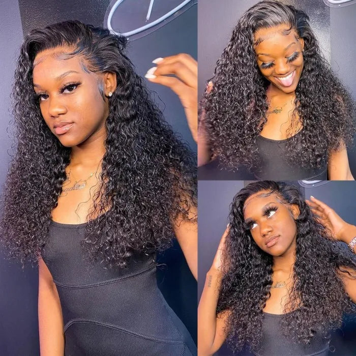 JP Hair 9A/10A12A Curly 6x6 HD Closure With 3 Deep Curly Bundles