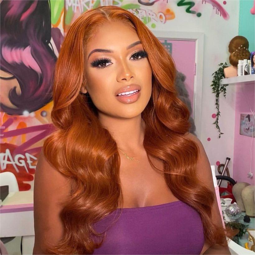 JP Hair Ginger #350 Human Hair Wig 13x4 Lace Front Wig Body Wave Hair Wig