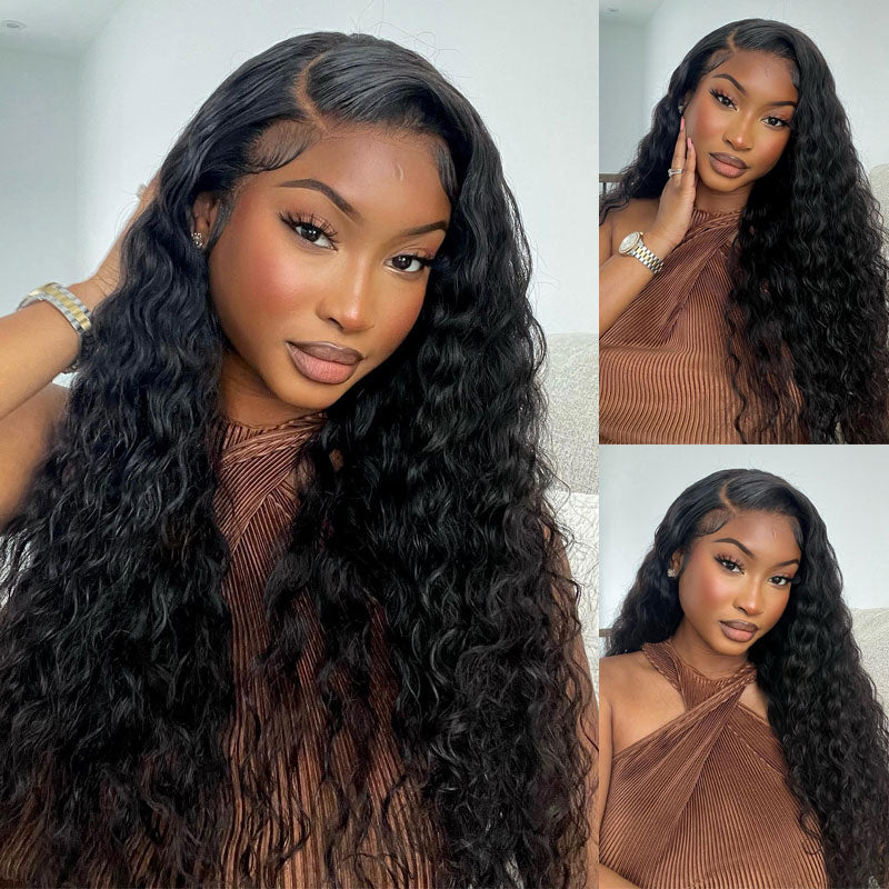 JP Hair 9A/10A12A Water Wave 3 Bundles Human Hair Extensions With with 6x6 HD Closure